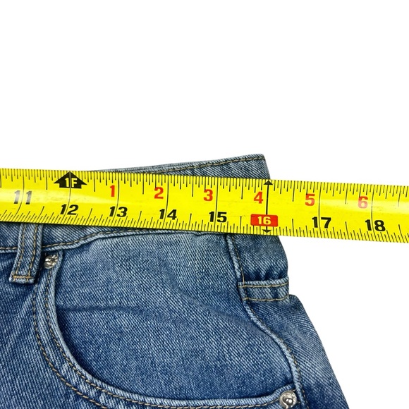 HDLTE NEW Women’s wide leg light wash Boyfriend Jeans Y2K SZ L - Picture 6 of 8